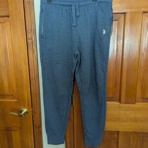 NWT SZ L U.S. Polo Assn. Navy Jogger Sweatpants